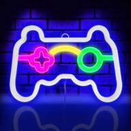 🎮 gamepad shape neon sign with led lights | gamer room decor for teen boys | bedroom game decoration | console neon lights for children's gaming room | interior game room decoration gift логотип