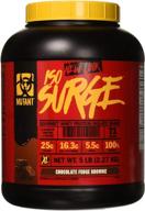 🏋️ fast-acting mutant iso surge whey protein powder for recovery, muscle building, bulking, and strength - premium ingredients, 5 lb - chocolate fudge brownie logo