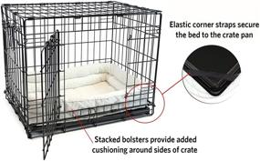 img 1 attached to Ultimate Comfort for Metal 🐶 Dog Crates: Double Bolster Pet Bed
