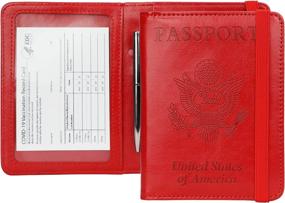 img 4 attached to 🔒 Обезопасьте свои поездки с GDTK кожаным держателем паспорта и аксессуарами для блокировки!