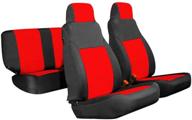 🖤 gearflag neoprene seat cover set - custom fit for 2003-2006 jeep wrangler tj/lj - full set (front + rear seats) - red/black logo