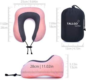 img 1 attached to 🌸 Ultimate Comfort Travel Pillow: Premium Memory Foam Neck Pillow for Sleeping, Resting & Traveling - Ideal for Airplanes, Cars & Home Use (Pink)