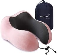 🌸 ultimate comfort travel pillow: premium memory foam neck pillow for sleeping, resting & traveling - ideal for airplanes, cars & home use (pink) logo