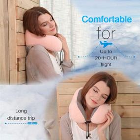 img 3 attached to 🌸 Ultimate Comfort Travel Pillow: Premium Memory Foam Neck Pillow for Sleeping, Resting & Traveling - Ideal for Airplanes, Cars & Home Use (Pink)