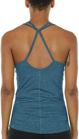 img 4 attached to 🏋️ IcyZone Women's Workout Yoga Fitness Racerback Tank Tops: Sport in Style