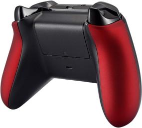 img 4 attached to 🎮 Enhanced Scarlet Red Soft Touch Grip Back Panels, Ergonomic Non-Slip Side Rails Handles, Game Enhancing Replacement Components for Xbox One X &amp; One S Controller