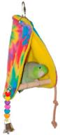 🐦 super bird creations sb473 sheltering peekaboo perch tent: colorful beads, bell | small size, 10” x 4” x 4.5” logo