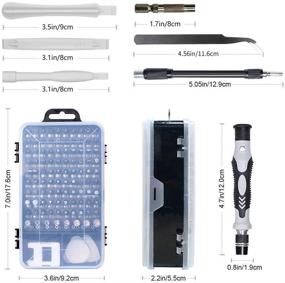 img 3 attached to 🔧 115-в-1 мини подробный набор отверток - профессиональный инструмент для ремонта с магнитным драйвером для сотового телефона, компьютера, ноутбука, часов, PS4 и других устройств - идеально подходит для повседневного и профессионального использования.