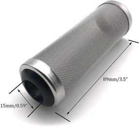 img 3 attached to 🐟 Efficient NACX Aquarium Fish/Shrimp Mesh Net Filter Guard- Stainless Steel Cover for 12mm/16mm ID Fish Tank Intake Strainer Pre-Filter