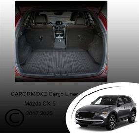 img 3 attached to 🚗 CARORMOKE Cargo Liner Trunk Mat Floor Mat 2019-2021: Full Protection for Mazda CX-5 2017-2018 - Black