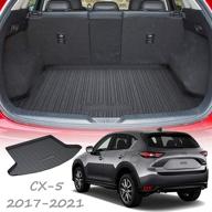 🚗 carormoke cargo liner trunk mat floor mat 2019-2021: full protection for mazda cx-5 2017-2018 - black logo