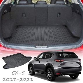 img 4 attached to 🚗 CARORMOKE Cargo Liner Trunk Mat Floor Mat 2019-2021: Full Protection for Mazda CX-5 2017-2018 - Black