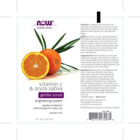 img 3 attached to 🍊 NOW Solutions Vitamin C & Oryza Sativa Gentle Scrub: A Brightening System for Gentle Daily Exfoliation (4 oz)