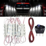 💡 60 led truck bed lights royfacc: off-road rock light kit for trucks, vans, and caravans - under car, auto vehicle rail lights - dc 12v, 20pcs white logo