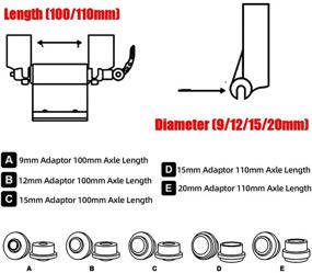 img 3 attached to 🚲 ROCKBROS Suction Cup Bike Rack Adapter: Versatile 9/12/15/20mm Diameter for Car Roof Top Sucker Bike Rack with 100/110mm Axle Length