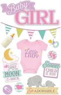 adorable 3d stickers: paper house productions baby girl (3-pack) logo