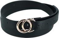 ctm womens double circle buckle logo