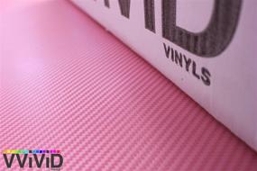 img 1 attached to High-tack VViViD XPO Pink Carbon Fiber Car Wrap Vinyl Roll - 1ft x 5ft, Air Release Technology for Seamless Application