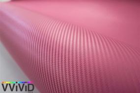 img 2 attached to High-tack VViViD XPO Pink Carbon Fiber Car Wrap Vinyl Roll - 1ft x 5ft, Air Release Technology for Seamless Application