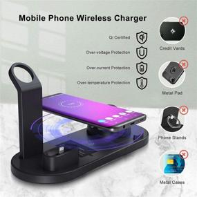 img 3 attached to 🔌 Upgraded 6-in-1 Wireless Charger Stand with Qi Charging for iPhone 12/11/Pro/Max/XS/Max/XR/XS/X, AirPods Pro/3/2/1, and iWatch 6/SE/5/4/3/2/1 (No iWatch Charging Cable Included)