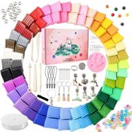 🎨 polymer clay kit - 72 oven bake clay colors with mold, rings, sculpting tools - perfect diy gift for kids and beginners - 179pcs modeling clay for creative projects logo