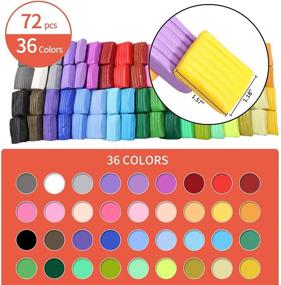 img 2 attached to 🎨 Polymer Clay Kit - 72 Oven Bake Clay Colors with Mold, Rings, Sculpting Tools - Perfect DIY Gift for Kids and Beginners - 179pcs Modeling Clay for Creative Projects
