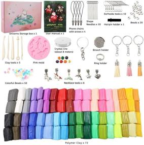 img 3 attached to 🎨 Polymer Clay Kit - 72 Oven Bake Clay Colors with Mold, Rings, Sculpting Tools - Perfect DIY Gift for Kids and Beginners - 179pcs Modeling Clay for Creative Projects
