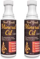 🌿 ultrapure food grade mineral oil for cutting boards and wood care - easy applicator, 4oz (2 pack) - made in usa logo