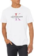 👕 stylish and comfy: calvin klein monogram t shirt heather – perfect for your everyday wardrobe logo