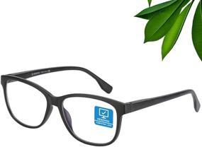 img 4 attached to K KENZHOU Blue Light Blocking Glasses 1 Pack - Computer and Gaming Glasses for UV Light, Anti Glare, and Eyestrain Relief - Unisex/Men/Women with Spring Hinges (Matte Black)