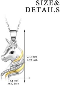 img 2 attached to 🦄 Sterling Silver Unicorn Pendant Necklaces: Magical Gifts for Women & Teen Girls