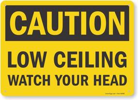 img 4 attached to Caution Ceiling Watch SmartSign Plastic