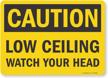 caution ceiling watch smartsign plastic logo