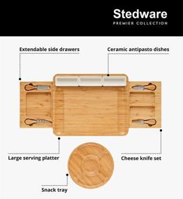 img 1 attached to Stedware Charcuterie Cheese Bamboo Platter