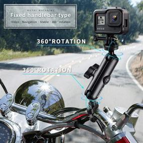 img 3 attached to 🚲 WADAHEFA 360° Rotating Bike and Motorcycle Mounting Bracket for GoPro Hero Cameras - Essential Handlebar Clamp with Aluminum Alloy Arm