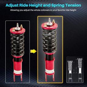 img 1 attached to 🔧 High-Performance Adjustable Damper Coilovers for Honda Civic/CRX 1988-1991 EE EF EC & Acura Integra 1990-1993 DA DB - Suspension Coil Spring Struts Shock Absorbers