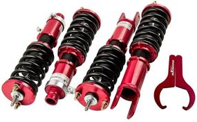 img 4 attached to 🔧 High-Performance Adjustable Damper Coilovers for Honda Civic/CRX 1988-1991 EE EF EC & Acura Integra 1990-1993 DA DB - Suspension Coil Spring Struts Shock Absorbers