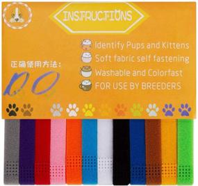 img 3 attached to 🐶 AIEX 12 PCS Colorful Puppy ID Collars: Adjustable Whelping Bands for Newborn Dogs & Kittens - Perfect Pet Identification Collar