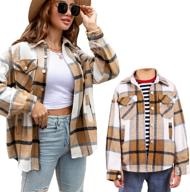 family womens shacket jacket flannel girls' clothing and tops, tees & blouses logo