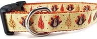 🦃 caninedesign thanksgiving dog collar: autumn-fall turkey theme, 1 inch wide & adjustable for medium/large dogs logo