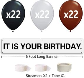 img 3 attached to 🎉 Dwight Schrute The Office Birthday Banner Set - 70 PCs with 66 12" Brown, Gray, & Black Balloons + White Crepe Streamer Rolls + Tape