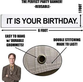 img 2 attached to 🎉 Dwight Schrute The Office Birthday Banner Set - 70 PCs with 66 12" Brown, Gray, & Black Balloons + White Crepe Streamer Rolls + Tape