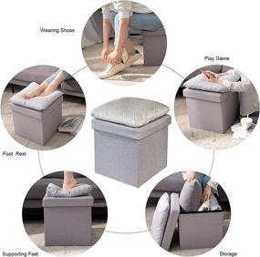 img 3 attached to Rolife Storage Ottoman Folding Footrest