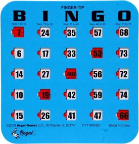 img 4 attached to 🔵 Regal Games - Easy-to-Read Finger-Tip Shutter Slide Bingo Cards (25 Pack, Blue)
