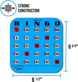 img 1 attached to 🔵 Regal Games - Easy-to-Read Finger-Tip Shutter Slide Bingo Cards (25 Pack, Blue)