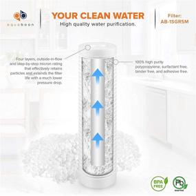 img 2 attached to 🚰 Aquaboon 5 Micron 10-inch x 2.5-inch Grooved Sediment Water Filter Replacement Cartridge for 10" RO Unit, Whole House Sediment Filtration - Compatible with P5, AP110, WFPFC5002, CFS110, RS14 - Pack of 6