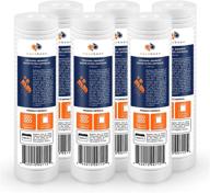 🚰 aquaboon 5 micron 10-inch x 2.5-inch grooved sediment water filter replacement cartridge for 10" ro unit, whole house sediment filtration - compatible with p5, ap110, wfpfc5002, cfs110, rs14 - pack of 6 logo