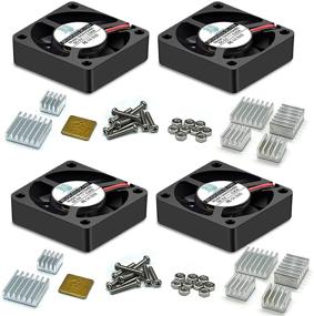 img 3 attached to Raspberry Pi 4 Fan with Heatsinks - iUniker 30x30x7mm Brushless CPU Cooling Fan for Raspberry Pi 4 Model B, 3 B+, Pi 3B, Pi 2 (4-Pack, Black)