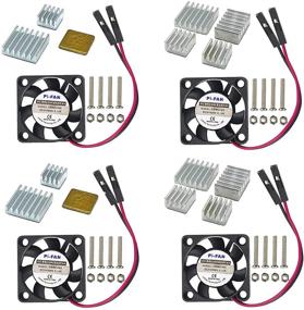 img 4 attached to Raspberry Pi 4 Fan with Heatsinks - iUniker 30x30x7mm Brushless CPU Cooling Fan for Raspberry Pi 4 Model B, 3 B+, Pi 3B, Pi 2 (4-Pack, Black)