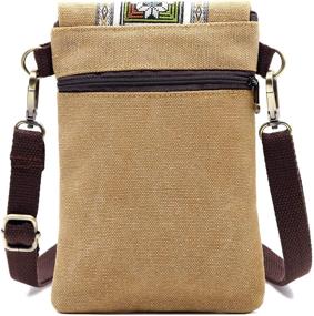 img 3 attached to 👜 ArmyGreen Vintage Embroidered Crossbody Wristlet Women's Handbags & Wallets